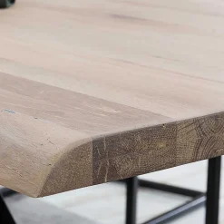 Wohnen White Wash Esszimmertisch mit Baumkante - Wieza