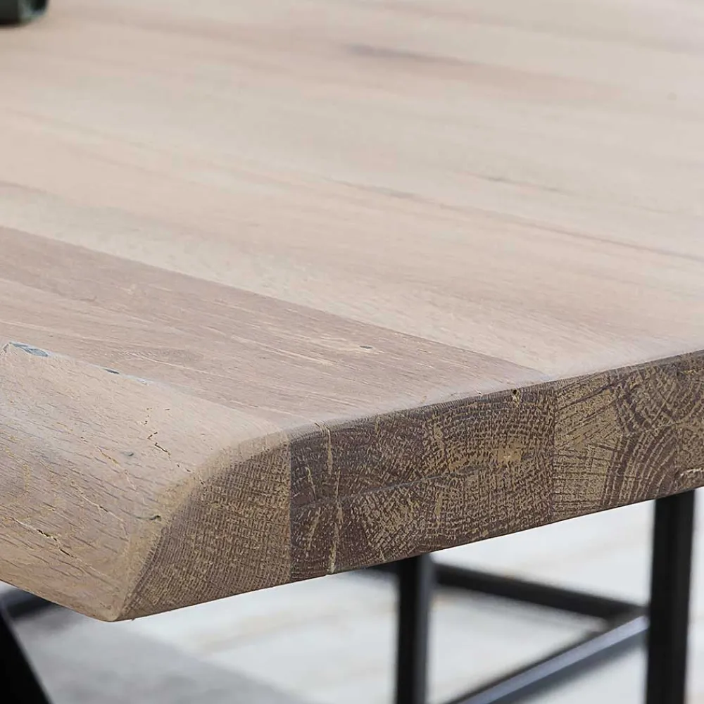 Wohnen White Wash Esszimmertisch mit Baumkante - Wieza