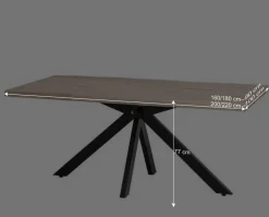 Wohnen White Wash Esszimmertisch mit Baumkante - Wieza