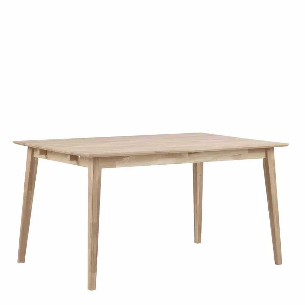 Wohnen Küchen-Essgruppen|Essgruppen*White Wash Holztisch & schwarze Stühle - Pessoa (fünfteilig)