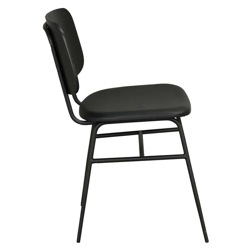 Wohnen Küchen-Essgruppen|Essgruppen*White Wash Holztisch & schwarze Stühle - Pessoa (fünfteilig)