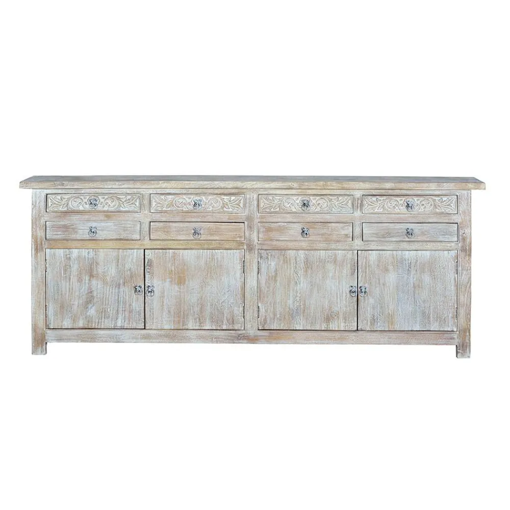 Wohnen White Wash Sideboard - Shabby Chic - Catlony