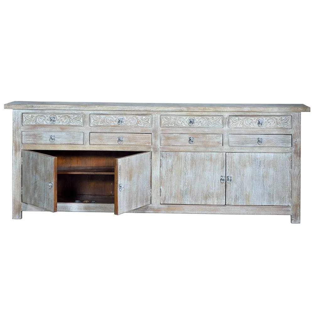 Wohnen White Wash Sideboard - Shabby Chic - Catlony