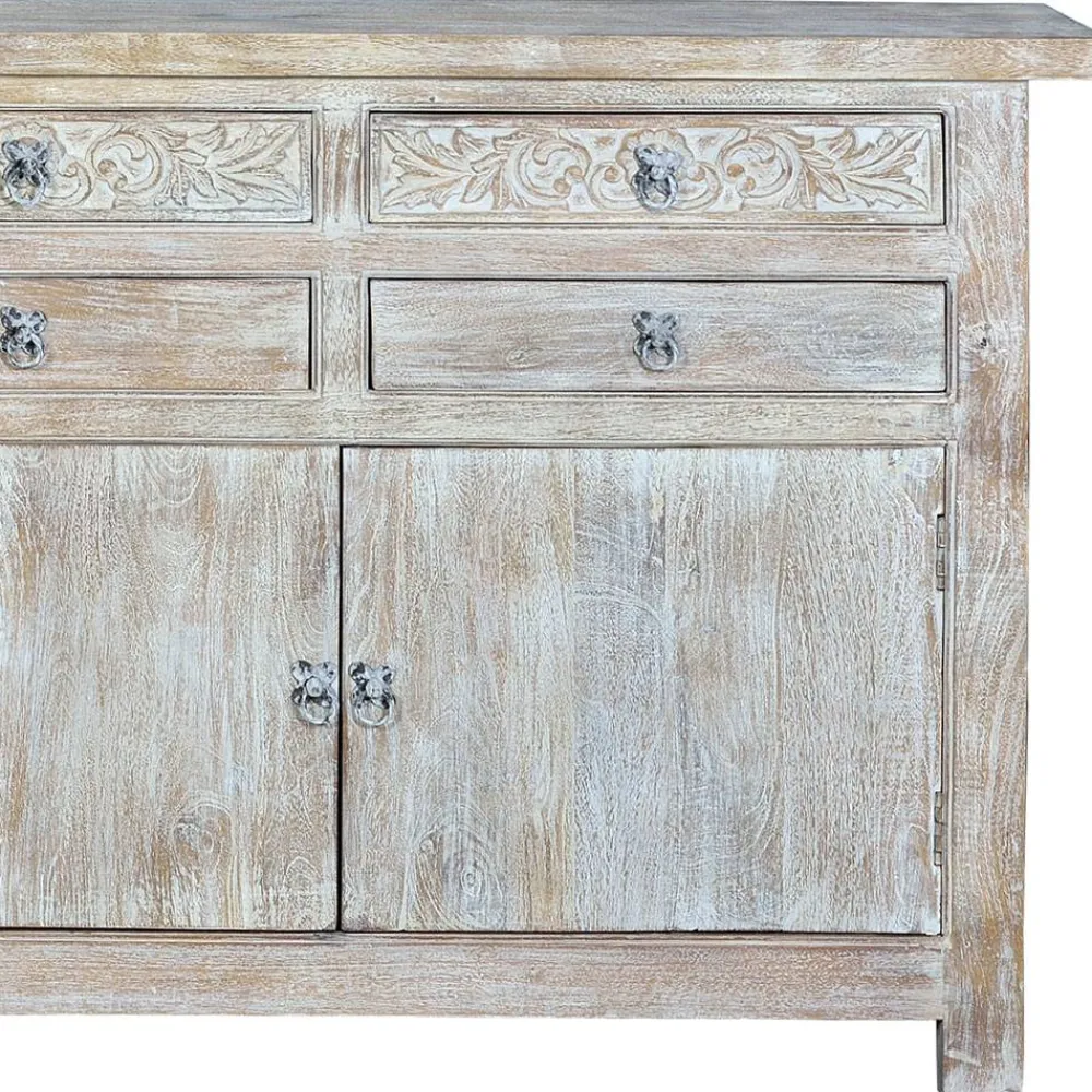 Wohnen White Wash Sideboard - Shabby Chic - Catlony
