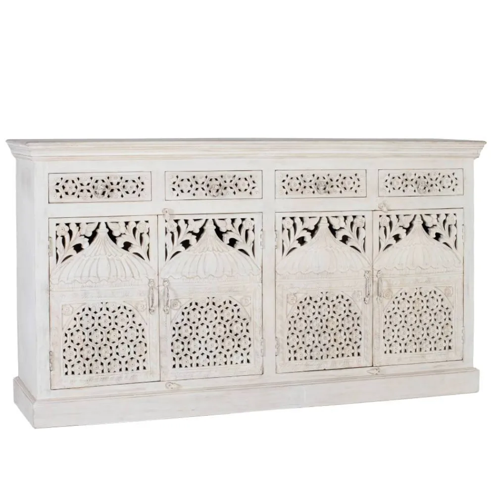 Wohnen White Wash Sideboard im orientalischen Stil - Capo