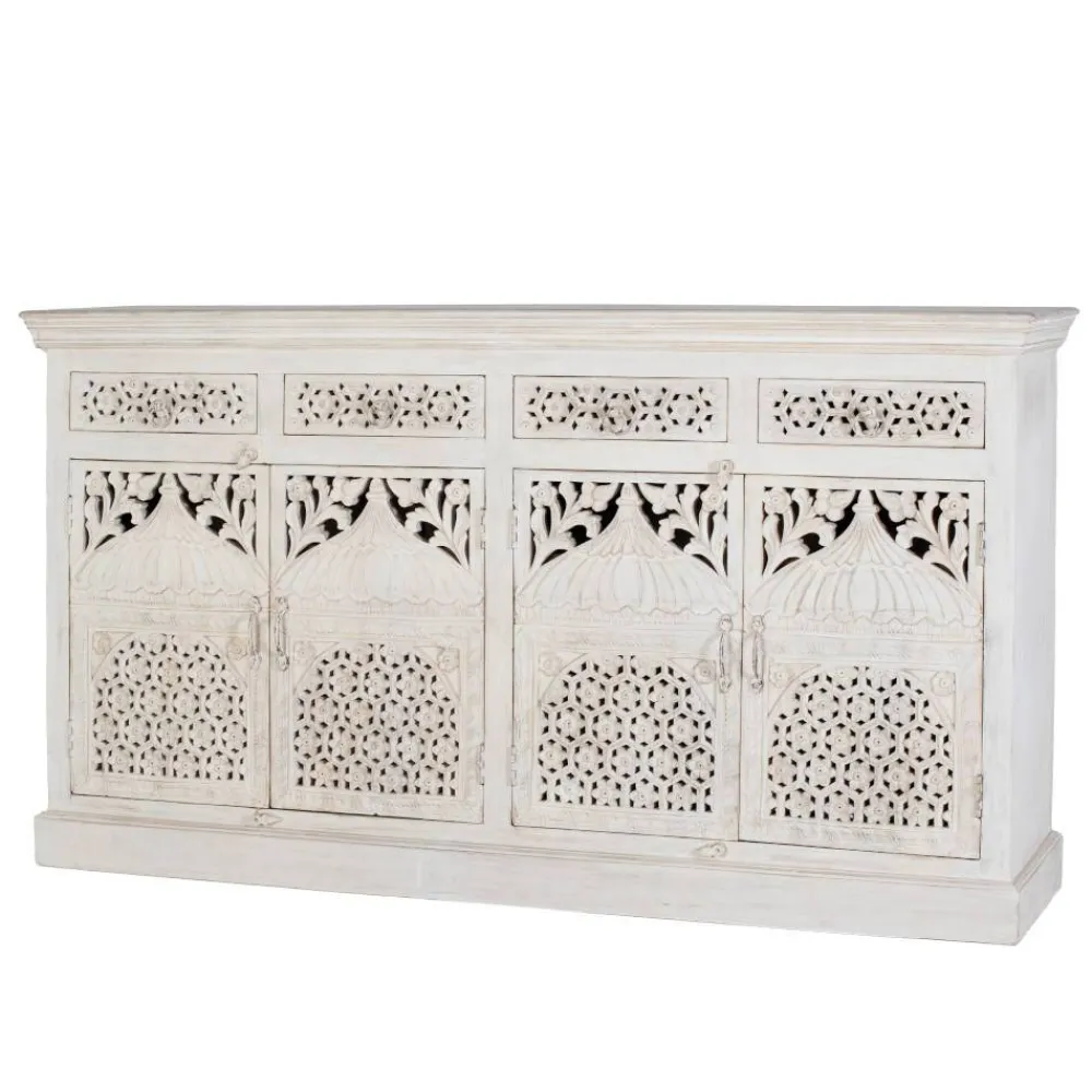 Wohnen White Wash Sideboard im orientalischen Stil - Capo