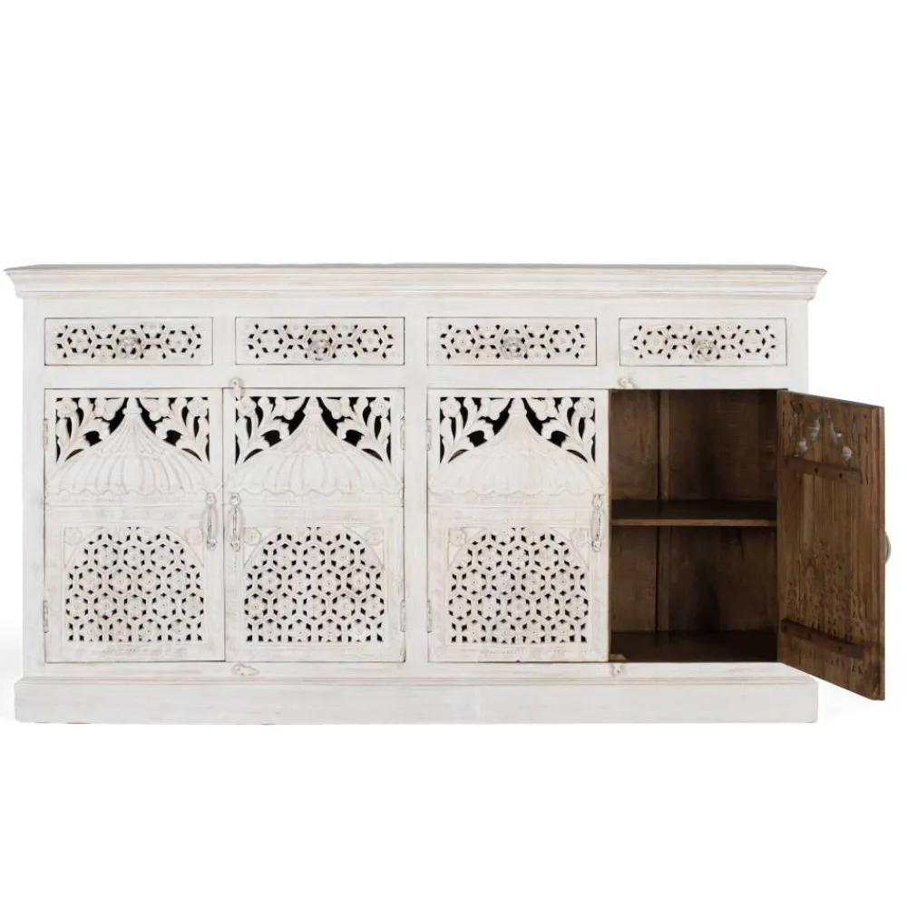 Wohnen White Wash Sideboard im orientalischen Stil - Capo