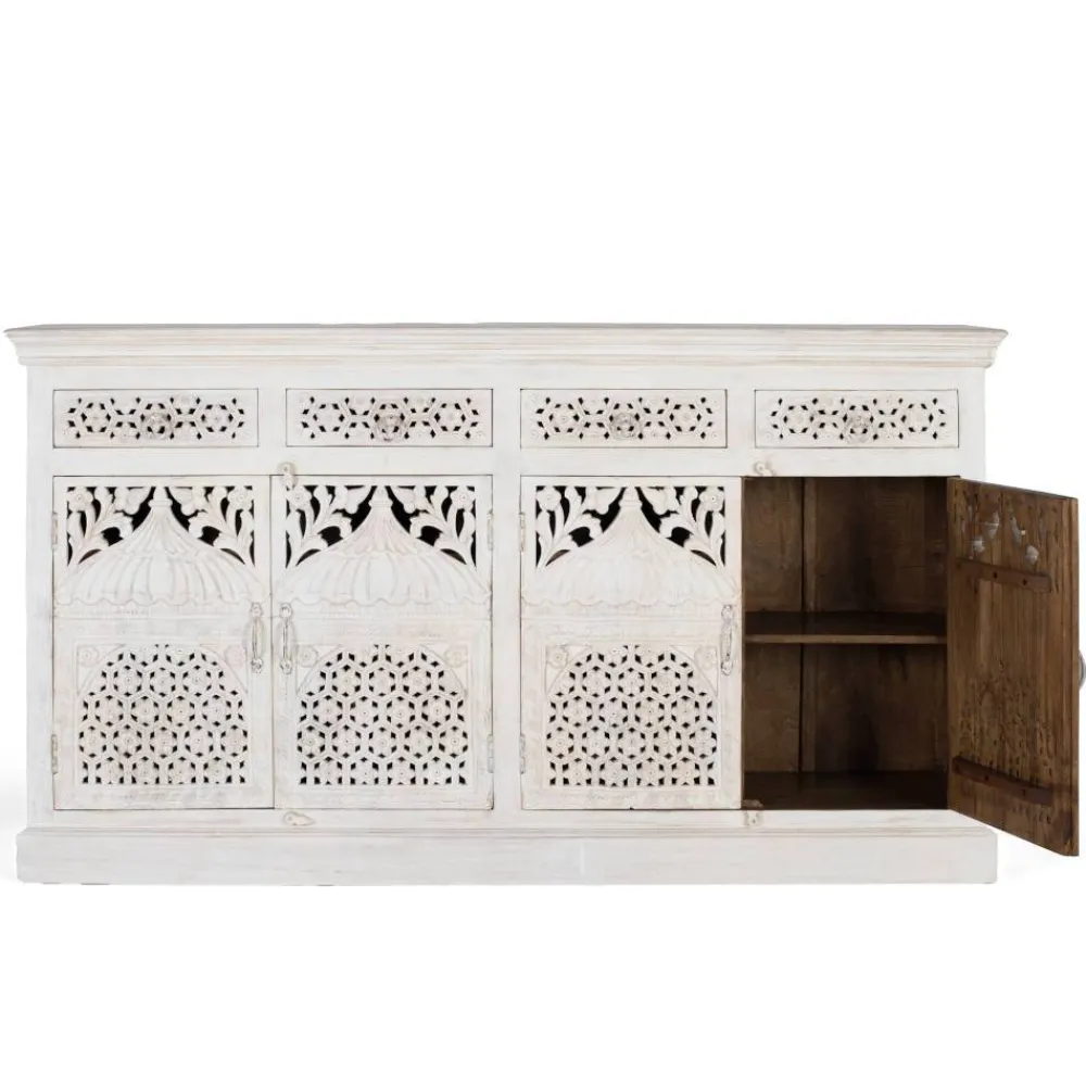 Wohnen White Wash Sideboard im orientalischen Stil - Capo