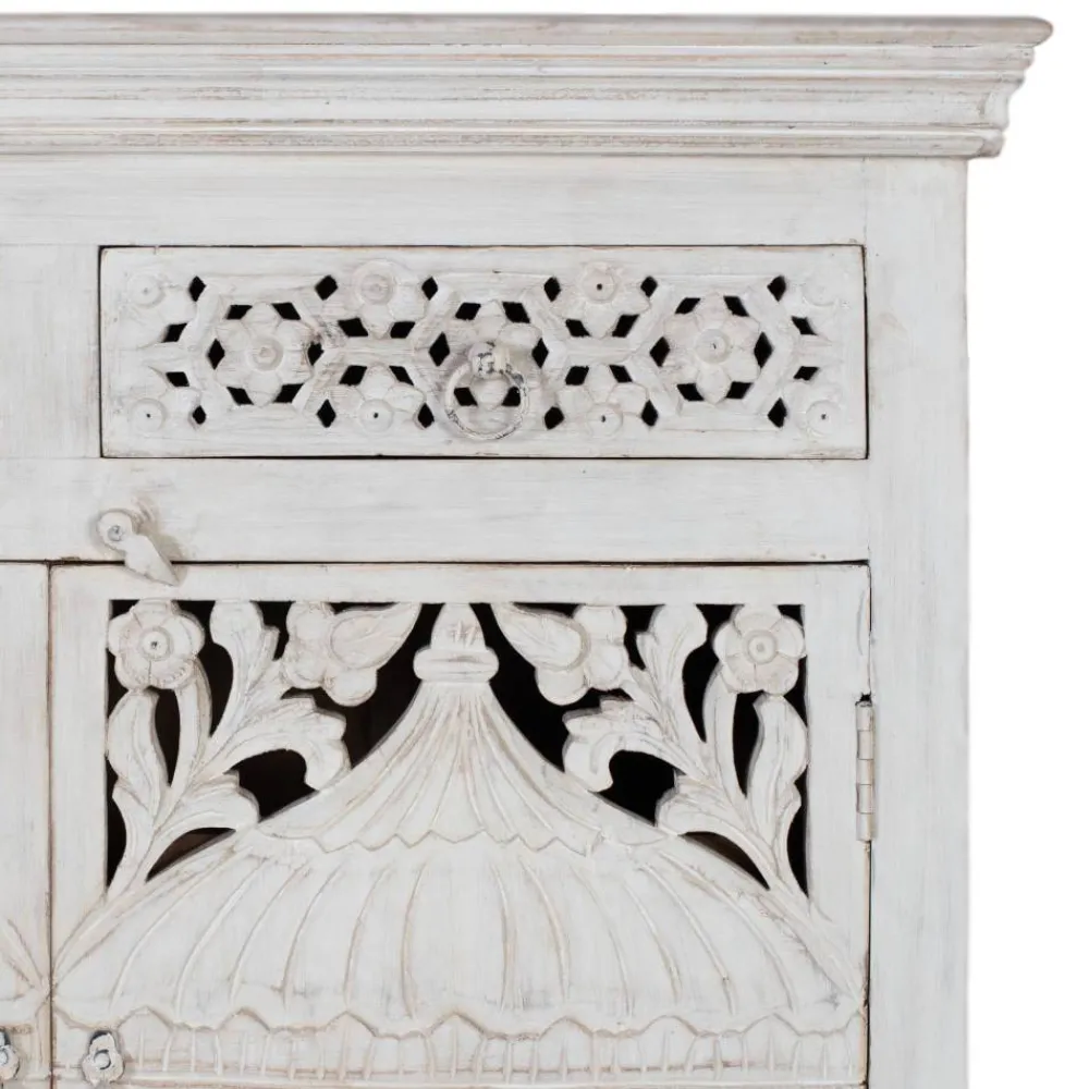 Wohnen White Wash Sideboard im orientalischen Stil - Capo