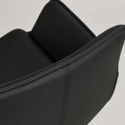 Wohnen Küchen-Essgruppen|Esszimmer Komplett*White Wash Tisch & Lederstühle - Senatau (siebenteilig)