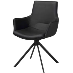 Wohnen Küchen-Essgruppen|Esszimmer Komplett*White Wash Tisch & Lederstühle - Senatau (siebenteilig)