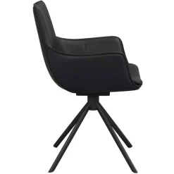 Wohnen Küchen-Essgruppen|Esszimmer Komplett*White Wash Tisch & Lederstühle - Senatau (siebenteilig)