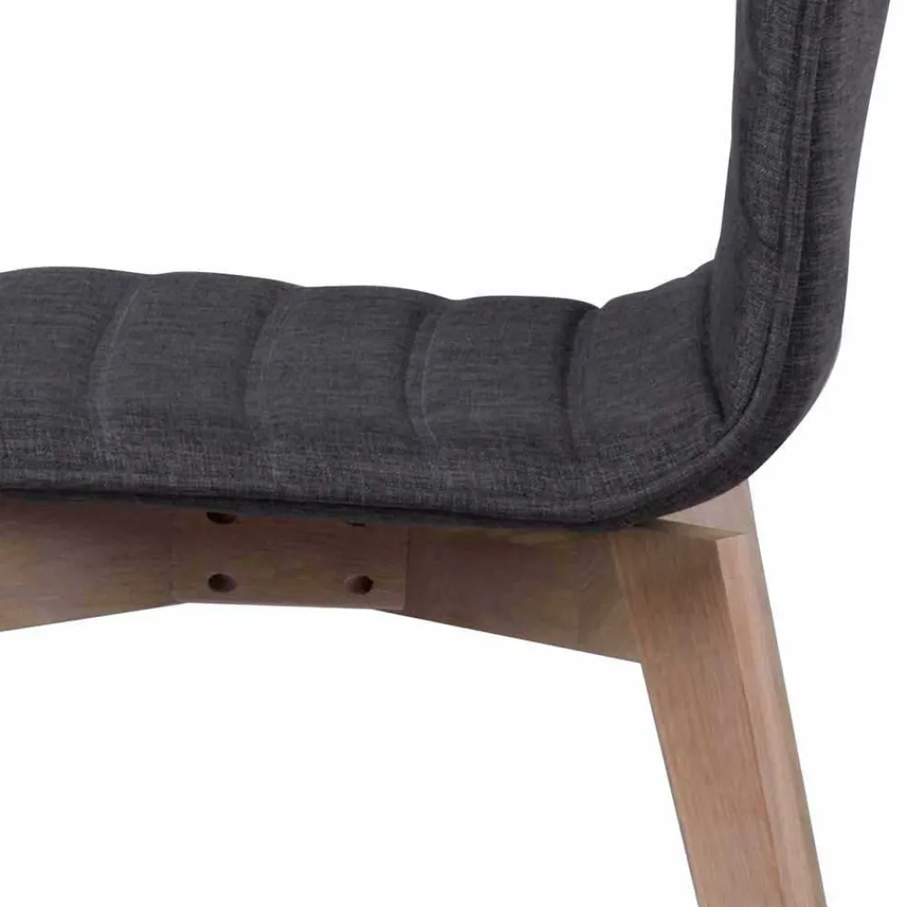 Wohnen Skandinavische Möbel|Küchen-Essgruppen*White Wash Tischgruppe in Rund - Navassa III (fünfteilig)