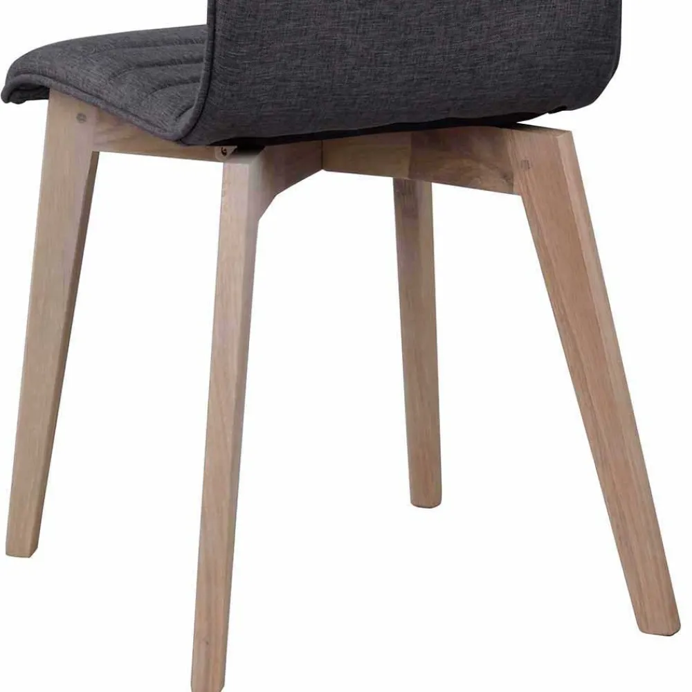 Wohnen Skandinavische Möbel|Küchen-Essgruppen*White Wash Tischgruppe in Rund - Navassa III (fünfteilig)