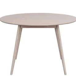 Wohnen Skandinavische Möbel|Küchen-Essgruppen*White Wash Tischgruppe in Rund - Navassa III (fünfteilig)