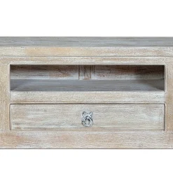 Wohnen White Wash TV Lowboard - Shabby Chic - Catlony