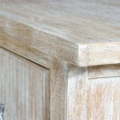 Wohnen White Wash TV Lowboard - Shabby Chic - Catlony