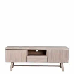 Wohnen Tv & Hifi-Möbel|Tv & Hifi-Möbel*White Wash TV Lowboard aus Eiche - Dioca