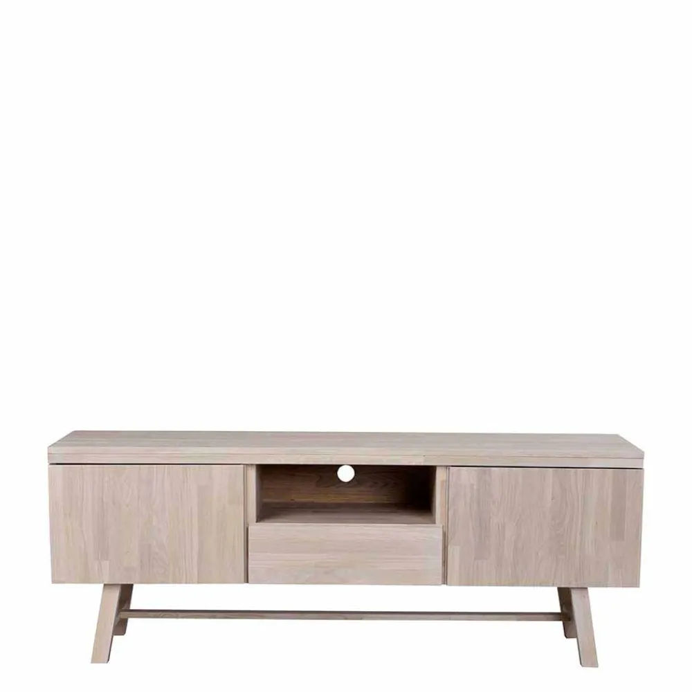 Wohnen Tv & Hifi-Möbel|Tv & Hifi-Möbel*White Wash TV Lowboard aus Eiche - Dioca