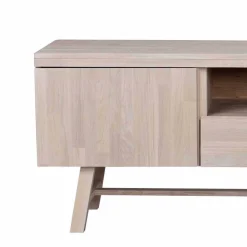 Wohnen Tv & Hifi-Möbel|Tv & Hifi-Möbel*White Wash TV Lowboard aus Eiche - Dioca