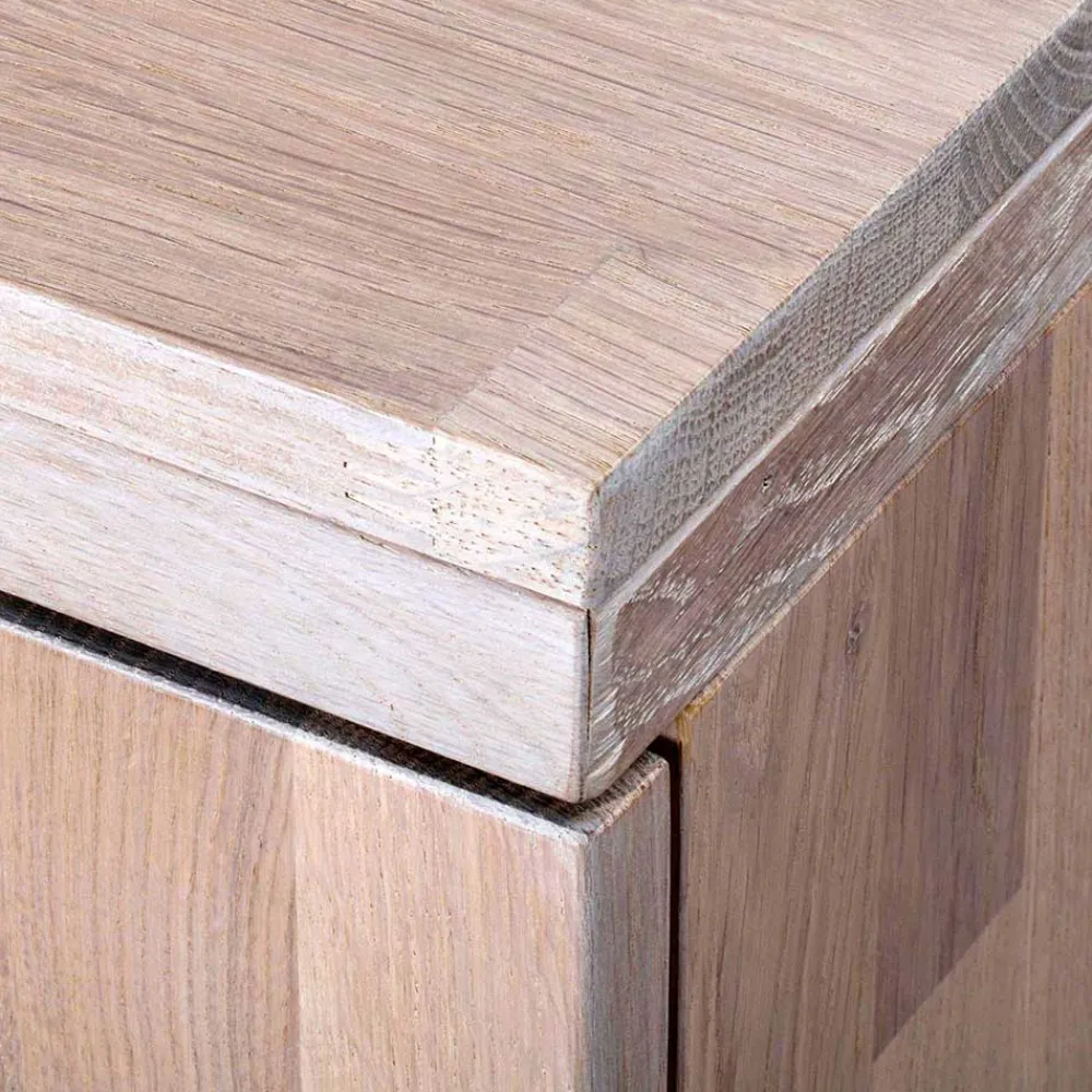 Wohnen Tv & Hifi-Möbel|Tv & Hifi-Möbel*White Wash TV Lowboard aus Eiche - Dioca