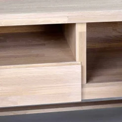 Wohnen Tv & Hifi-Möbel|Tv & Hifi-Möbel*White Wash TV Lowboard aus Eiche - Dioca