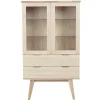 Wohnen White Wash Vitrine im Skandi Design - Pessoa