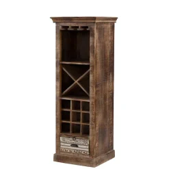 Wohnen White Wash Weinregal im Vintage Look - Paola