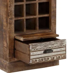 Wohnen White Wash Weinregal im Vintage Look - Paola