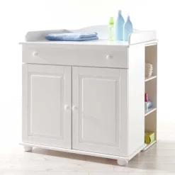 Kinder Wohnen Wickeltisch Narcisso in Weiß