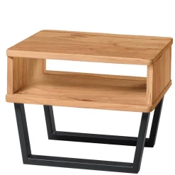 Wohnen Wildbuche Bett mit Metallkufen in Anthrazit - Plestna