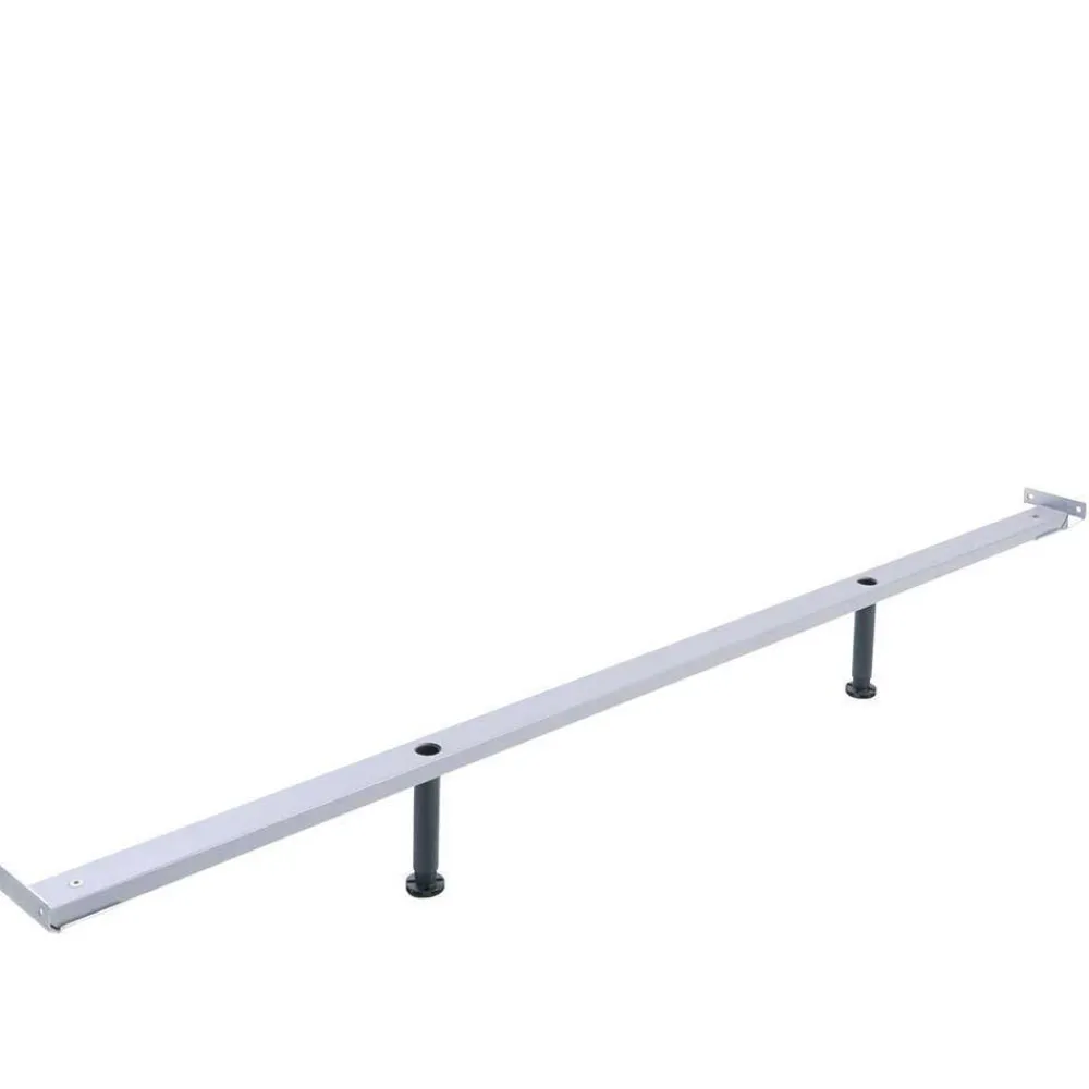 Wohnen Wildbuche Bett mit Metallkufen in Anthrazit - Plestna