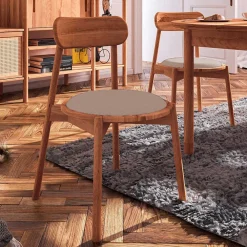 Wohnen Küchenstühle|Esszimmerstühle*Wildbuche Stühle mit Polstersitz - Indrya (2er Set)