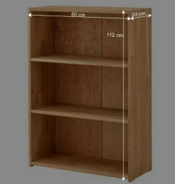 Wohnen Wildeiche Aktenregal aus Massivholz - Rosenna