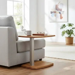 Wohnen Wildeiche Beistelltisch auf Rollen - Jelka