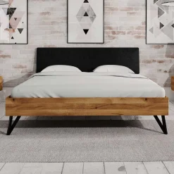 Wohnen Loft Möbel|Industrial Möbel*Wildeiche Bett in Überlänge 200x220 cm - Mandirov