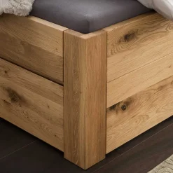 Wohnen Braune Möbel|Jugendbetten*Wildeiche Bettanlage mit Stauraum - Zennian (dreiteilig)