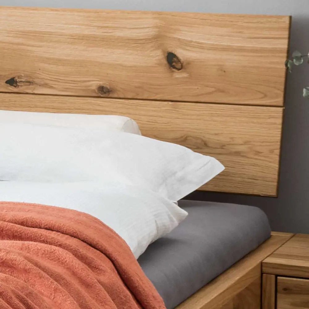 Wohnen Wildeiche Bettgestell geölt - Yunves