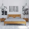 Wohnen Naturholzmöbel|Betten*Wildeiche Bettgestell mit Überlänge 210 cm - Hardus (dreiteilig)