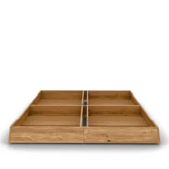 Wohnen Wildeiche Bettgestell mit Holzkopfteil - Lugos