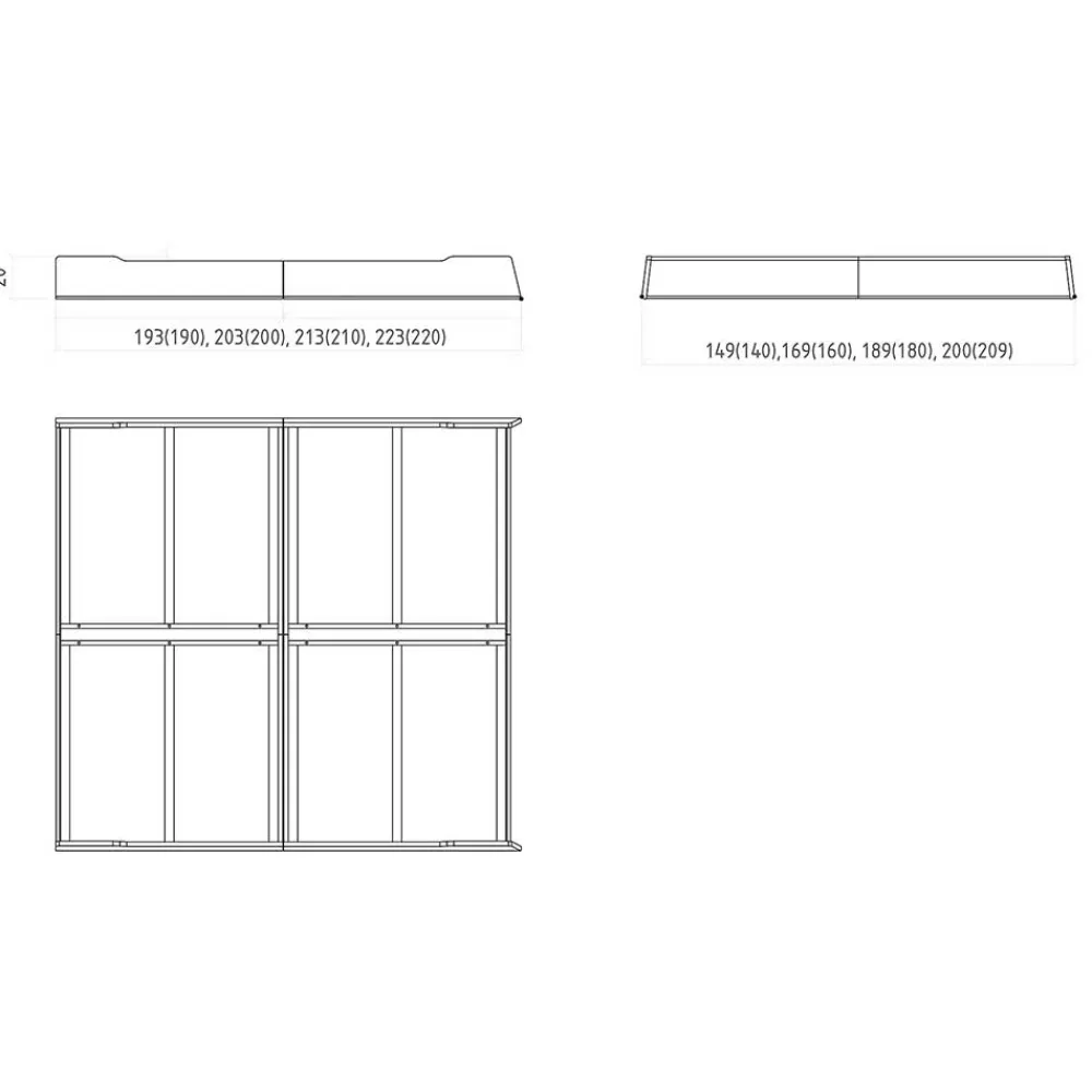 Wohnen Wildeiche Bettgestell mit Holzkopfteil - Lugos