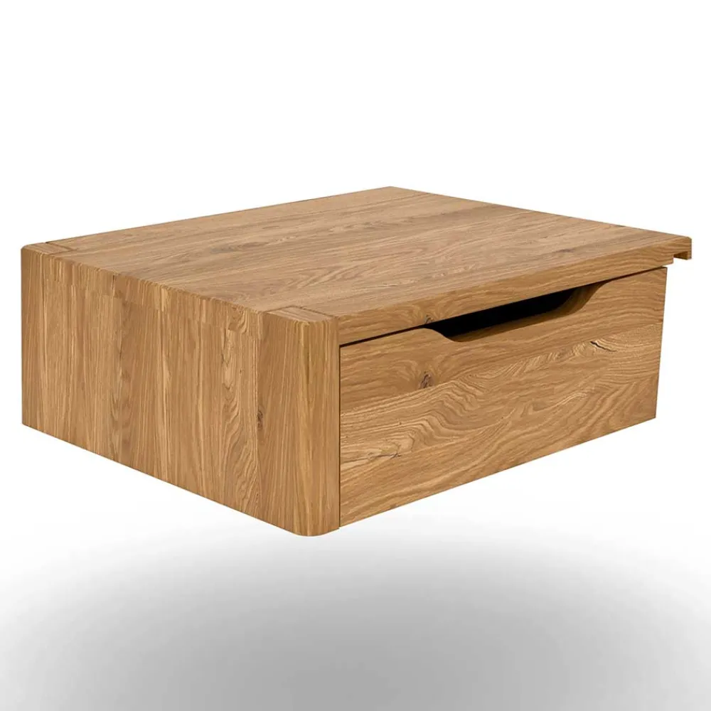 Wohnen Wildeiche Bettgestell mit Holzkopfteil - Lugos