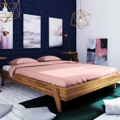 Wohnen Wildeiche Bettrahmen kein Kopfteil - Hardus