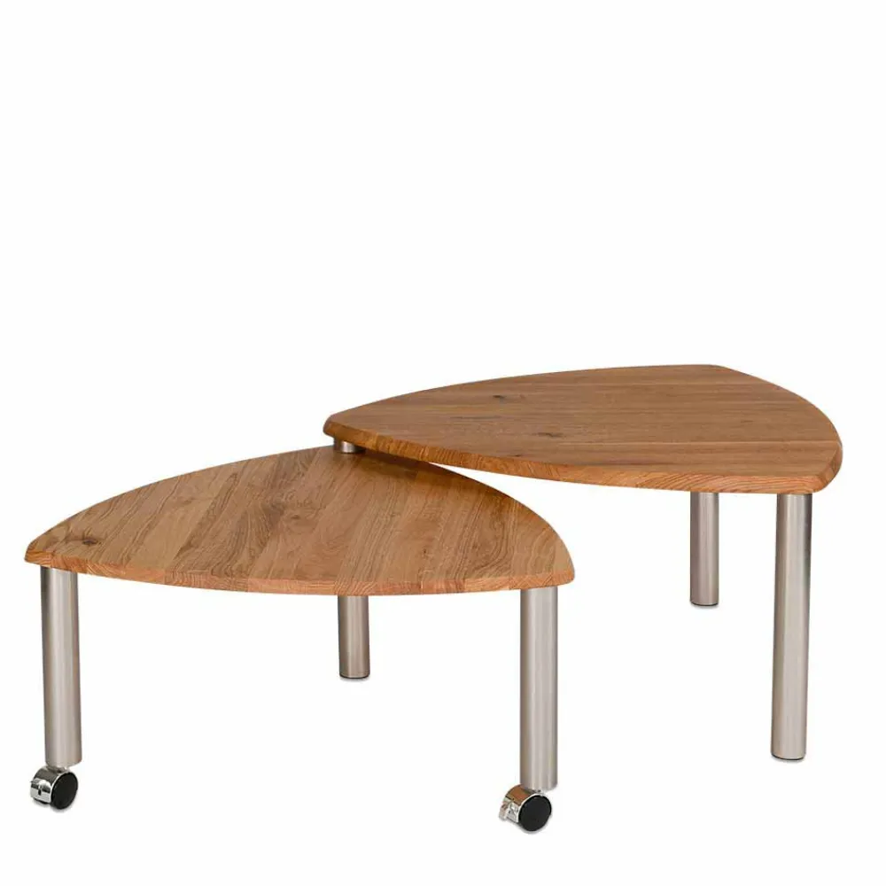 Wohnen Massivholzmöbel|Küchentische*Wildeiche Couchtisch ausdrehbar - Delphima