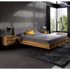 Wohnen Betten|Betten*Wildeiche Designerbett mit Polsterkopfteil - Casarius