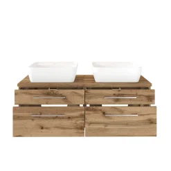 Wohnen Wildeiche Doppelwaschtisch komplett - Userina II