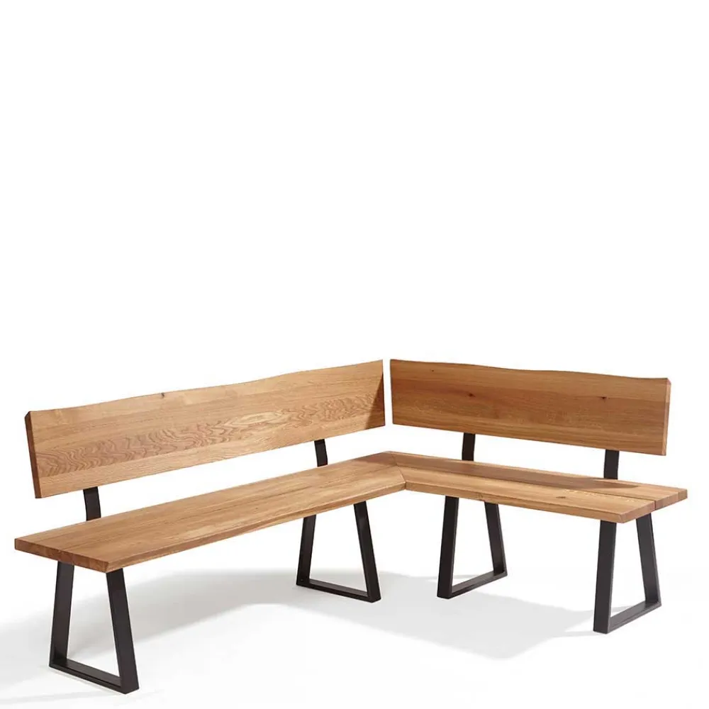 Wohnen Wildeiche Eckbank mit Bügelgestell - Sympatia