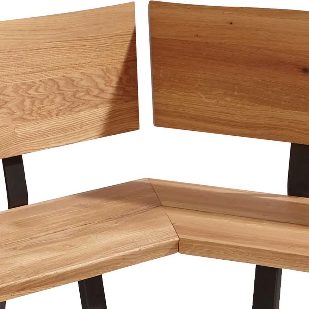 Wohnen Wildeiche Eckbank mit Bügelgestell - Sympatia