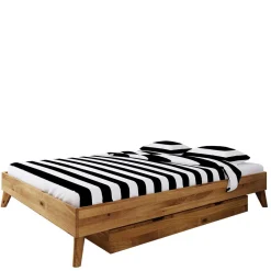 Wohnen Naturholzmöbel|Betten*Wildeiche Einzelbett für Dachschrägen - Eavy V