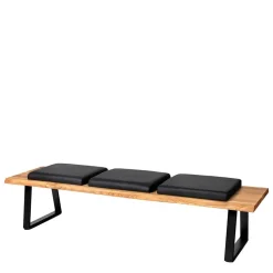 Wohnen Küchenbänke|Esszimmerbänke*Wildeiche Esstischbank mit drei Sitzplätzen - Jessmine